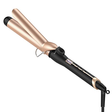 Anjou Curling Iron 1.25 inch with Ceramic Coating, Hair Curling Wand with Anti-scalding Insulated Tip, Hair Salon Curler Waver Maker (200 °F to 410 °F - For All Types of Hair)