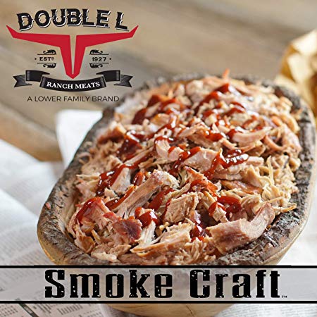 Pulled Pork in Barbecue Sauce by Double L Ranch Meats | Hickory Smoked and Shredded | Ready to Serve | 10 Lbs (2 Pack)