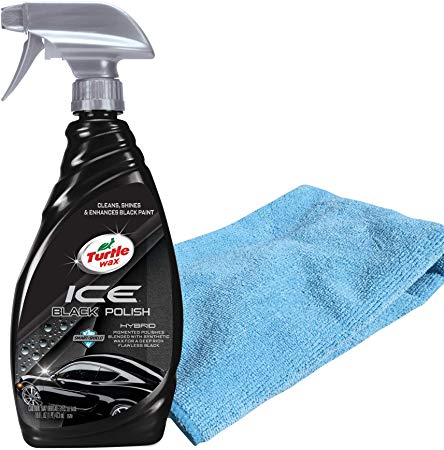 Turtle Wax 53221 ICE Black Car Polish with Premium Microfiber Towel