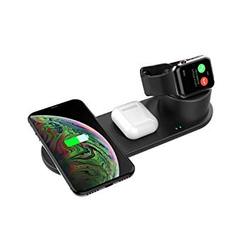 Kartice 3 in 1 Wireless Charger Stand Compatible with Apple Watch Series 4,AirPods and iPhone X/Xs Uiversally Qi Fast Wireless Charging Station