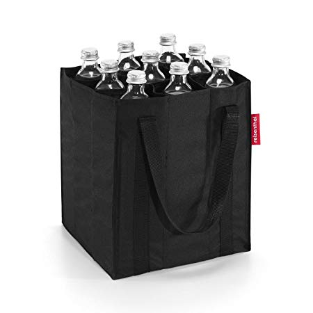 reisenthel Bottlebag, Foldable, Sturdy 9-Bottle Beverage Carrier, Black