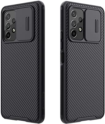 Samsung Galaxy A53 5G Case with Camera Cover,Slim Fit Thin Polycarbonate Protective Shockproof Cover with Slide Camera Cover, Upgraded Case for Samsung Galaxy A53 5G (Black)