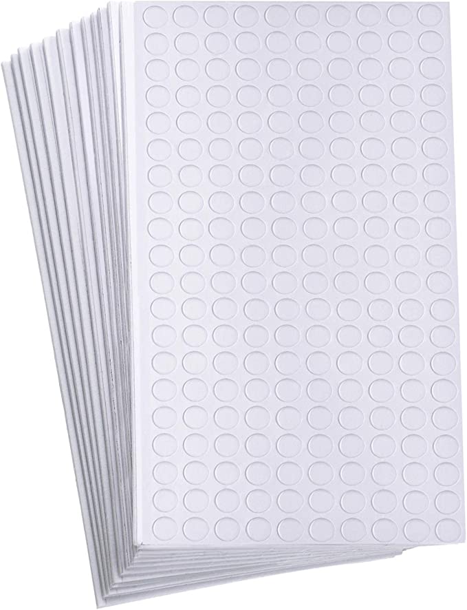 2400 Pieces Foam Dots Dual-Adhesive 3D Foam Tapes Foam Pop Dots Adhesive Mount for Craft DIY Art or Office Supplies, 12 Sheets, Round (0.47 Inch)