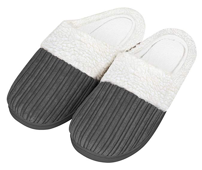 NY Threads Comfy Soft Coral Fleece Memory Foam Slippers for Women
