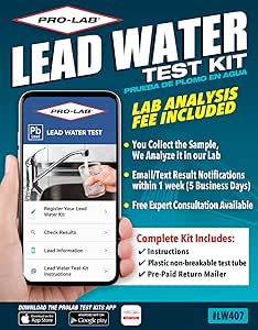 ProLab Lead in Water Test Kit - Lab Fee Included! Emailed Results Within 1 Week Includes Return Mailer, 1.8 Ounce