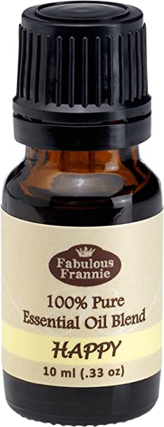 Fabulous Frannie Happy 100% Pure, Undiluted Essential Oil Blend Therapeutic Grade - 10 ml. Great for Aromatherapy! (Bergamot, Grapefruit & Ylang Ylang)