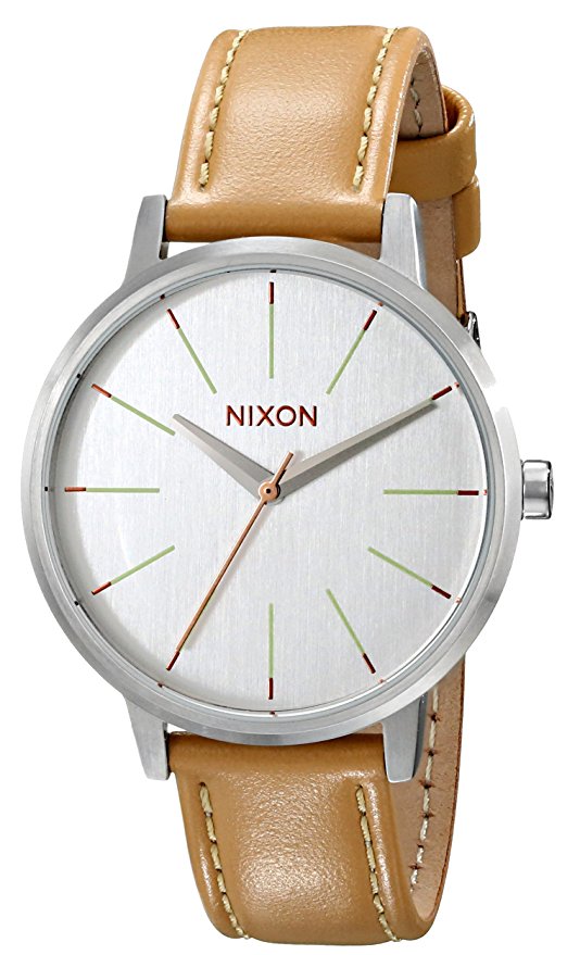 Nixon Women's Kensington Stainless Steel Watch with Leather Band