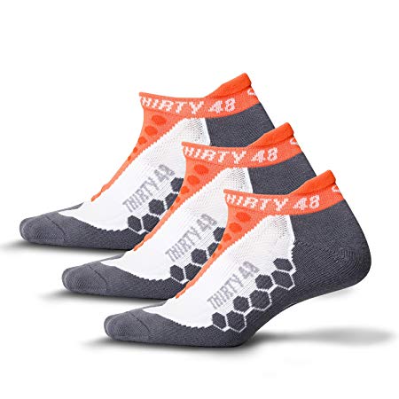 Thirty 48 Running Socks for Men and Women by Features Coolmax Fabric That Keeps Feet Cool & Dry - 1 Pair, 3 Pair, or 6 Pair