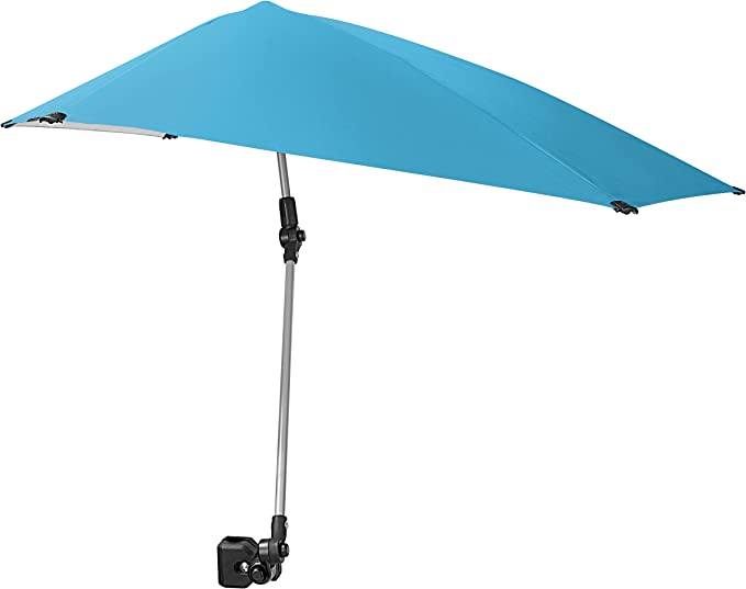 Sport-Brella Versa-Brella SPF 50  Adjustable Umbrella with Universal Clamp, Aqua