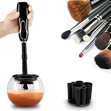 Makeup Brush Cleaner - Clean and Dry All Makeup Brushes in Seconds- Professional Premium Washing Cosmetic Brushes Cleaner Tool (Black Color)