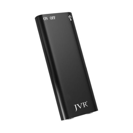 Digital Voice Recorder - JVR M10B Mini Voice Activated Record, Best Thin, Slim, Lightweight MP3 Player in the World, 8GB USB Flash Disk