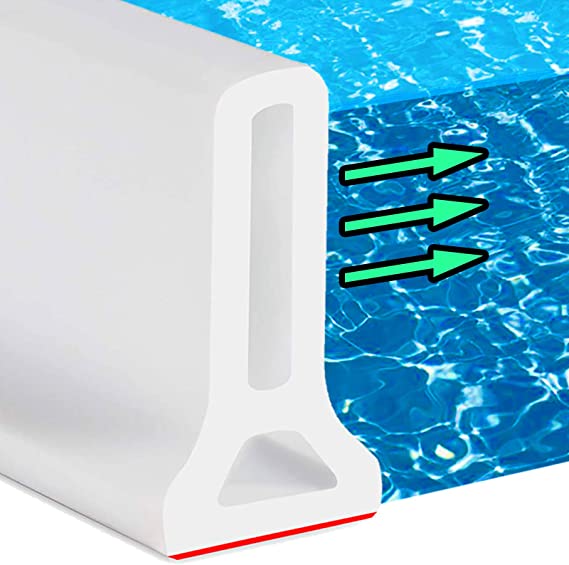 Hi-Na 3ft/5ft/6ft/8ft10ft Collapsible Shower Threshold Water Dam Watei Barrier for Shower and Water Stopper Keeps Water Inside Water Threshold for Wet and Dry Separation (10ft)