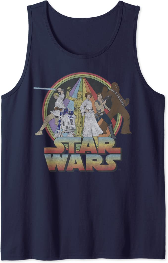 Star Wars Rainbow Group Shot Vintage Poster Tank Top