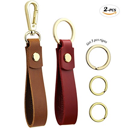 Genuine leather Keychain,Custom Keychain Leather Key holder,Work Office Keychain Style 01