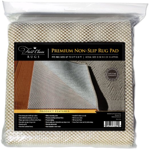 Premium Non Slip Rug Pad, 5X8