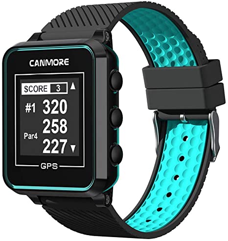CANMORE TW-353 GPS Golf Watch - Black/Turquoise