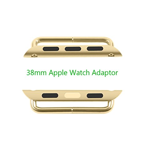 Apple Watch Adapter, Oittm Stainless Steel Apple Watch Band Connection Adaptor with Screwdriver Tools for Apple Watch & Sport & Edition (Gold 38mm)