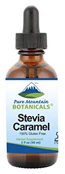 Caramel Stevia Drops - Alcohol Free & Kosher - Flavored with Natural Caramel - 2oz Glass Bottle