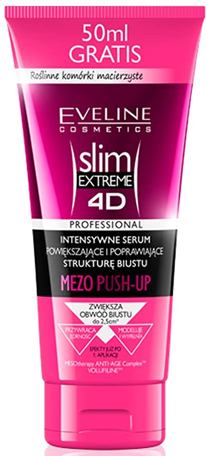 EVELINE Cosmetics Slim Extreme 4D Mezo Push-Up Bust Serum Intense Enlarging and Firming Breast Skin Density 200ml