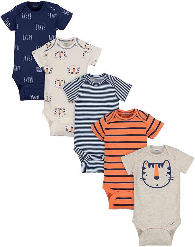 Gerber Baby Boys' 5-Pack Variety Onesies Bodysuits