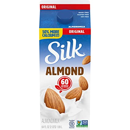 Silk Almond Milk, Original, Half Gallon, 64 oz