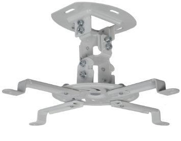 VIVO Universal Adjustable White Ceiling Projector  Projection Mount Extending Arms MOUNT-VP01W