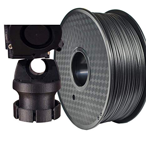 PRILINE Carbon Fiber Polycarbonate 1KG 1.75 3D Printer Filament, Dimensional Accuracy  /- 0.03 mm, 1kg Spool, 1.75 mm,Black