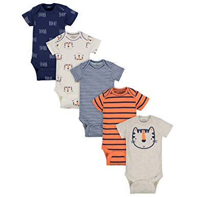 Gerber Baby Boys' 5-Pack Short-Sleeve Onesies Bodysuit