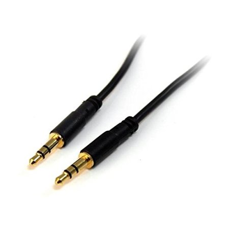 Startech.Com MU6mmS Slim Stereo Audio Cable-M/M, 6-Feet (3.5mm)
