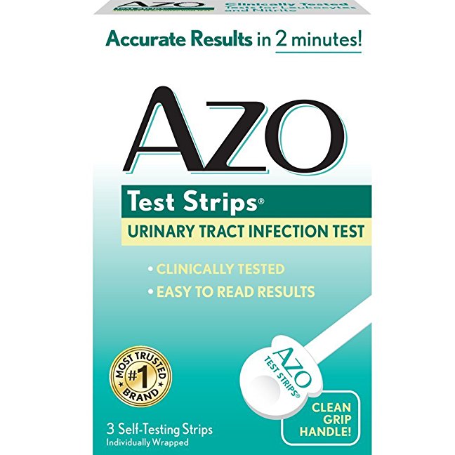 AZO Test Strips, Urinary Tract Infection Test, Accurate Results in 2 Minutes, Clinically Tested, Easy To Read Results, 3 Individually Wrapped Self Testing Kits