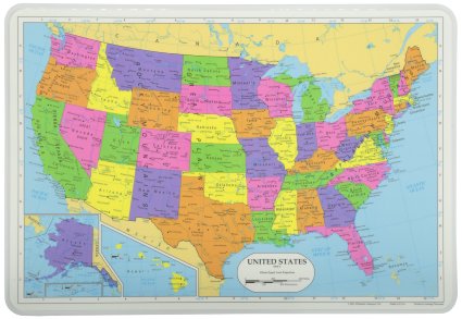 Painless Learning Map of USA Placemat