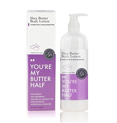 Shea Butter Hand Body Lotion Cream with Aloe & Jojoba Oil - Large 473ml Pump Bottle | For moisturizing sensitive oily dry skin - Cruelty Free Natural ingredients deep nourishment **As seen on Dragons Den**