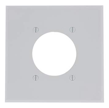 LEVITON 80526-W Flush Mount 2 Gang Wallplate White - 609070,