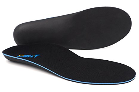 Orthotic Insoles for Flat Feet by SQHT, Fight Against Plantar Fasciitis, Relieve Feet Pain, Heel Pain and Pronation for Men and Women (XL - Men’s 12-13.5)