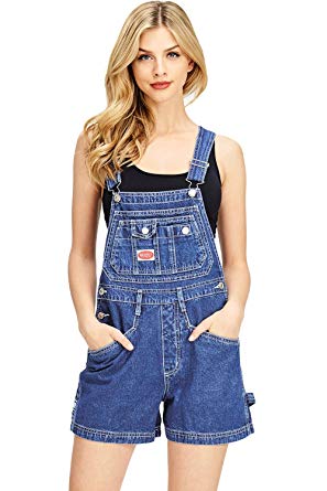 Revolt Women's Juniors Classic Twill Short Overalls