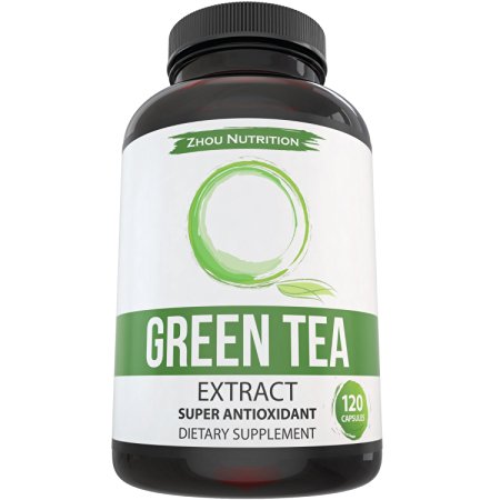 Green Tea Extract Supplement with EGCG for Weight Loss - Boost Metabolism & Promote a Healthy Heart - Natural Caffeine Source for Gentle Energy - Antioxidant & Free Radical Scavenger - 120 Capsules