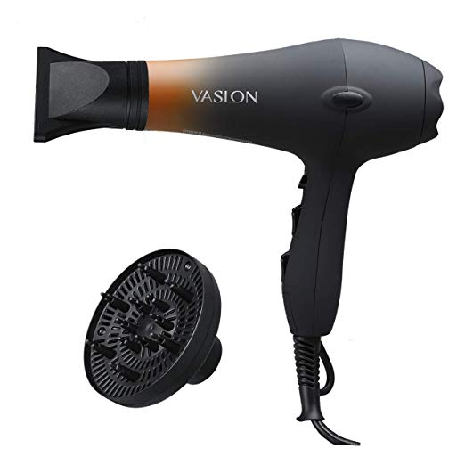 VASLON Salon Grade Professional Hair Dryer 1875W AC Motor Negative Ionic Ceramic Blow Dryer With 2 Speed and 3 Heat Settings Cold Shot Button, Diffuser and Concentrator