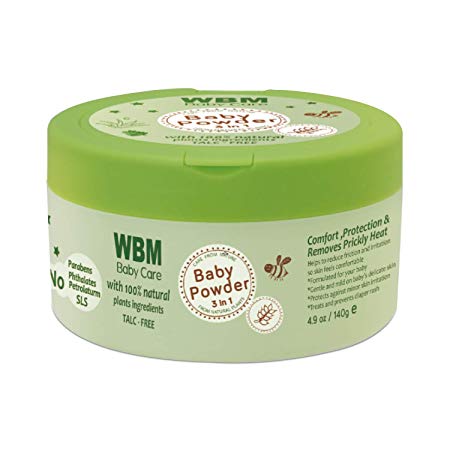 WBM Baby Care Baby Powder, 4.9 fl. oz.