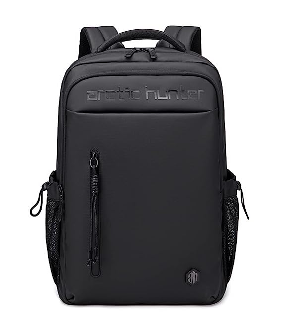 Arctic Hunter Laptop Backpack for Men 21L fit 15.6-inch Laptop Travel Backpack with 10.9-inch Tablet Compartment Anti-theft Zipper Pocket Water/Wear-resistant Office Backpack, Black