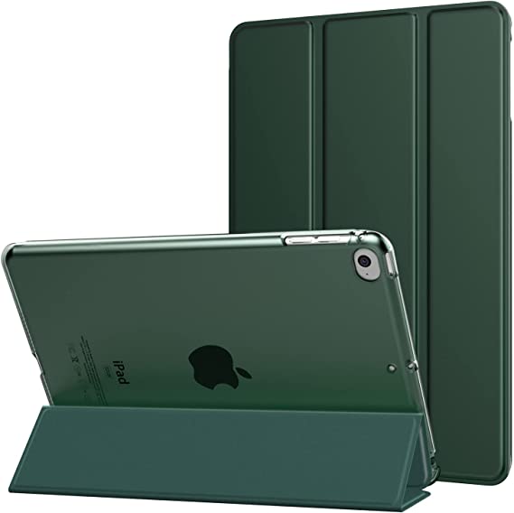 MoKo Case Fit New iPad Mini 5 2019/Mini 4 2015 (5th/4th Generation 7.9-inch), Slim Lightweight Smart Shell Stand Cover with Translucent Frosted Back Protector, with Auto Wake/Sleep, Midnight Green