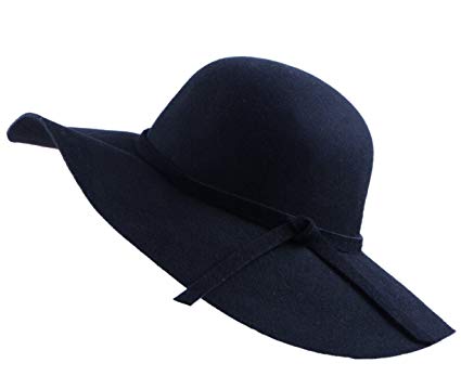 Urban CoCo Women's Foldable Wide Brim Felt Bowler Fedora Floopy Wool Hat