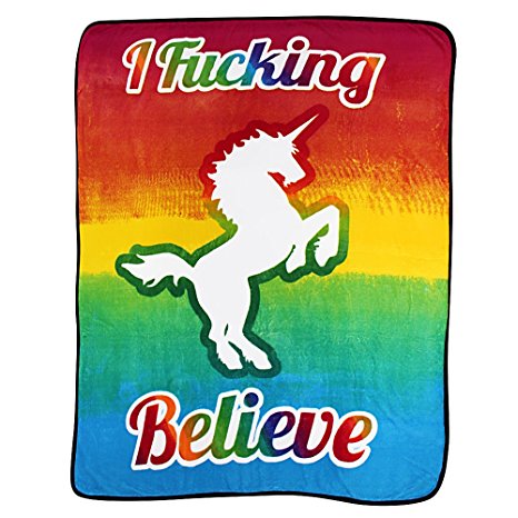 TMD Holdings Unicorn Fleece Throw Blanket, 50 x 60"