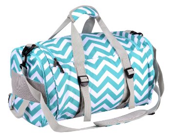 Mosiso Chevron Canvas Fabric Gym Bag Sports Duffels Athletic Sport Shoulder Bag