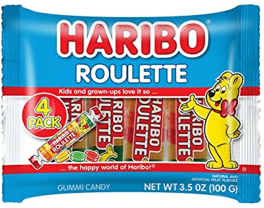 Haribo Roulette 4 pack, 15 bags included