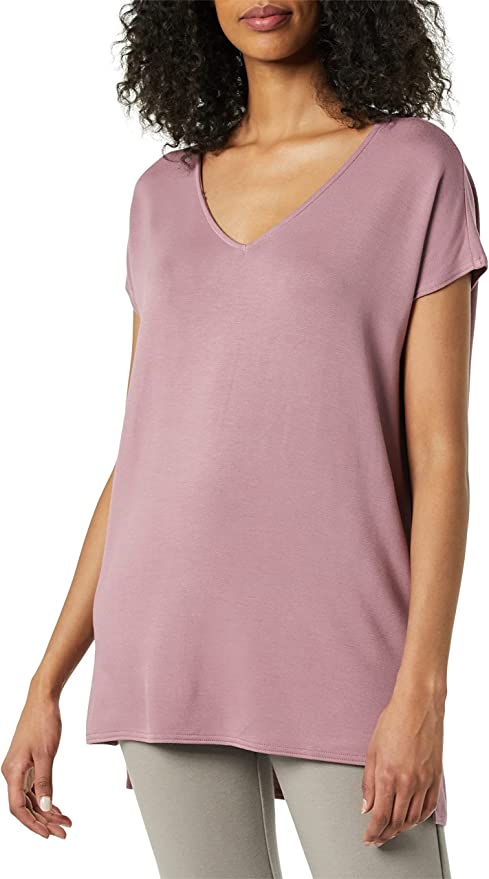 Daily Ritual Women's Supersoft Terry Relaxed-Fit Dolman-Sleeve V-Neck Tunic