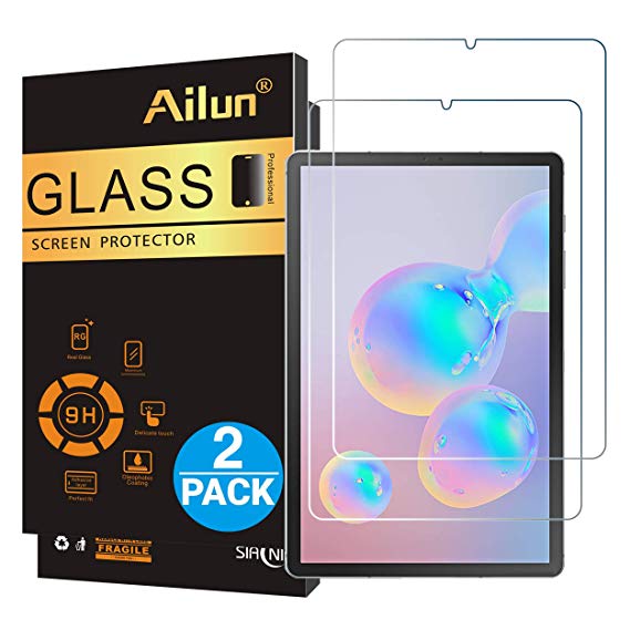 Ailun Screen Protector Compatible with Galaxy Tab S6,Tempered Glass,9H Hardness,2.5D Edge,Ultra Clear,Anti-Scratch,Case Friendly-Siania Retail Package