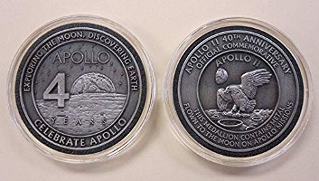 Apollo 11 40th Anniversary Medallion Contains Metal Flown to the Moon on Apollo Missions Nasa