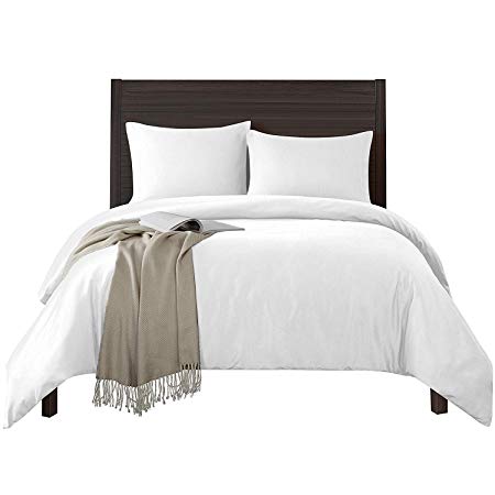 True Luxury 3-Piece King/Cal King White Duvet Cover Set, 600 Thread Count 100% Long-Staple Combed Egyptian Cotton Soft, Silky & Breathable Duvet Cover Set, Perfect Cover for Your Down Comforter.