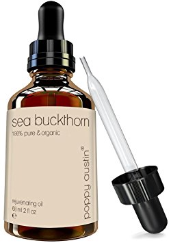 FINEST Sea Buckthorn Oil - 100% Pure, Cold Pressed & Organic Sea Buckthorn Seed Oil for Hair & Skin by Poppy Austin - Benefits Acne, Eczema & Rosacea