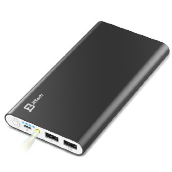 Power Bank, JETech 10,000mAh 2-Output Portable External Power Bank Battery Charger Pack for iPhone 6/5/4, iPad, iPod, Samsung Devices, Smart Phones, Tablet PCs - Black